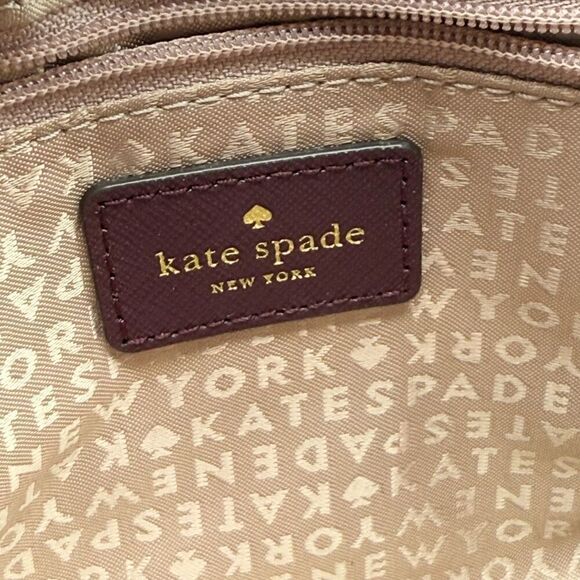 Kate Spade Laurel Way Haircalf Deep Plum Leather Shoulder Crossbody Bag NWOT - Picture 6 of 11